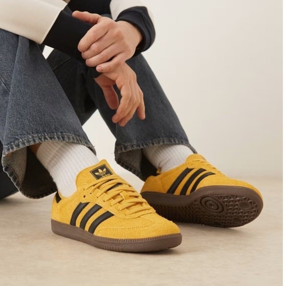 Adidas Originals Samba OG Sneakers Yellow black Size 6.5 Retro Preppy Streetwear